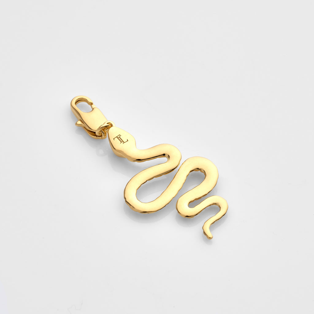 Snake Charm Clip-On Pendant | 18ct Gold Plated